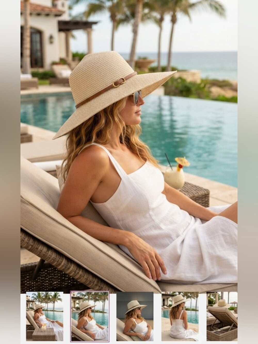 Wide Brim Sun Hat.